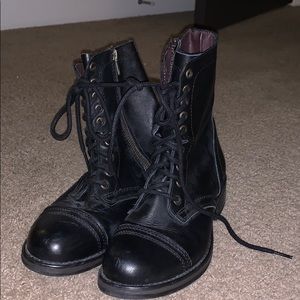 Steve Madden Combat Boots Troopa leather